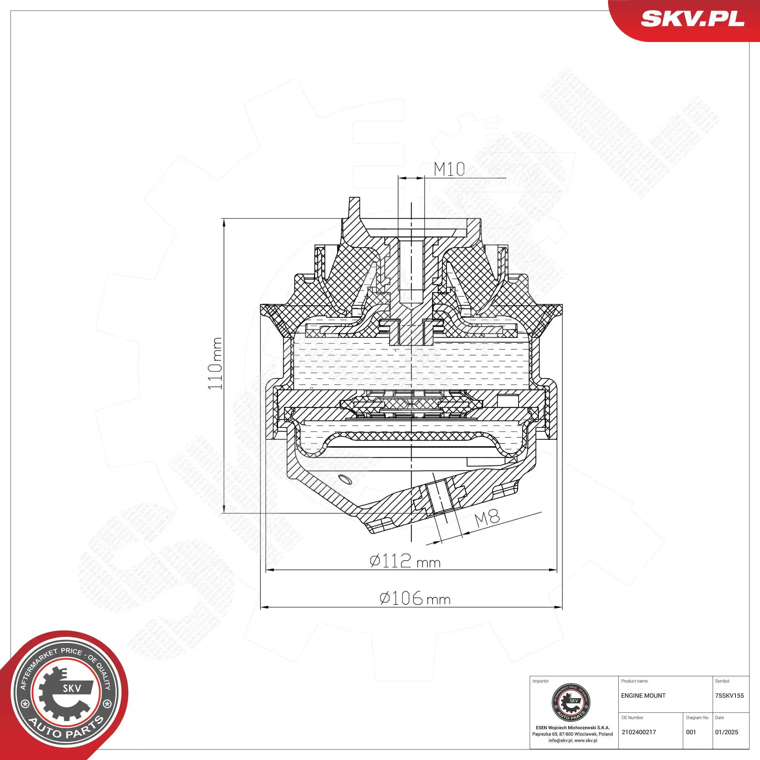 Mounting, engine